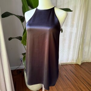🖤 HALSTON HERITAGE Satin Halter Neck Top – Size XS